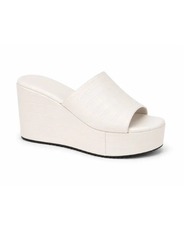 White_Faux_Leather_High_Platform_Wedge_Peep-Toe_Mule_For_Women