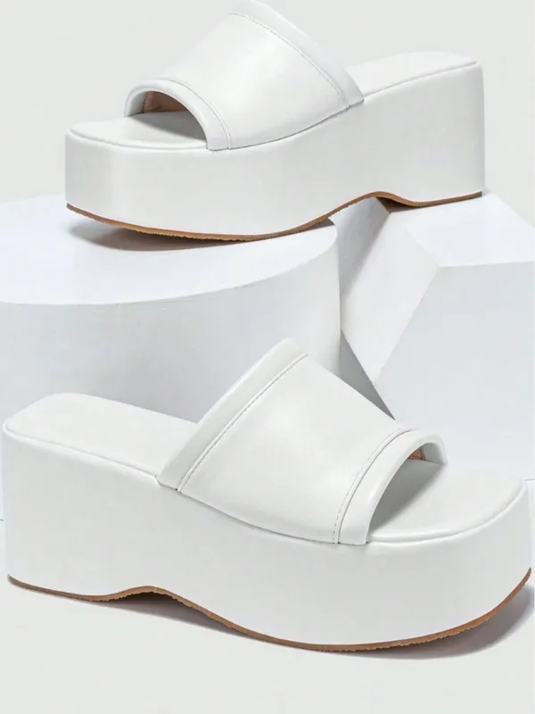 White_Faux_Leather_High_Platform_Wedge_Slip-On_Mule_For_Women