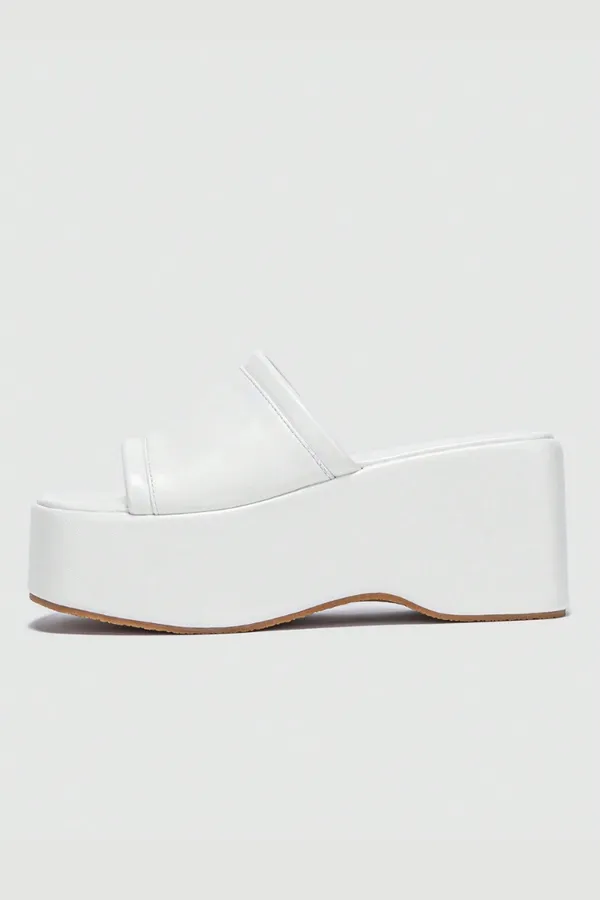 White_Faux_Leather_High_Platform_Wedge_Slip-On_Mule_For_Women