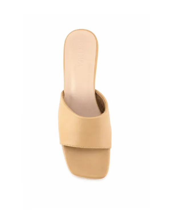 Nude_Faux_Leather_Chunky_Platform_Block_Heel_Mule_For_Women
