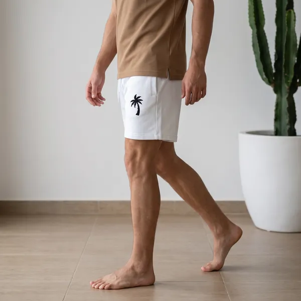 White_Casual_Fit_Shorts_for_Men