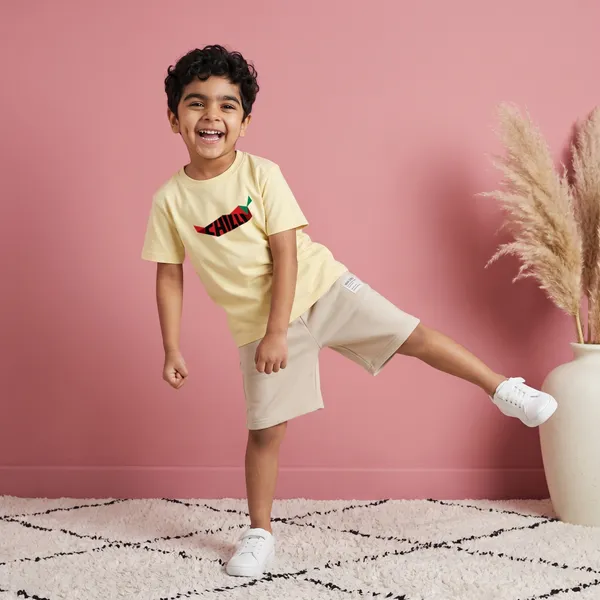 Yellow_Graphic_T-Shirt_And_Shorts_Set_for_Boys