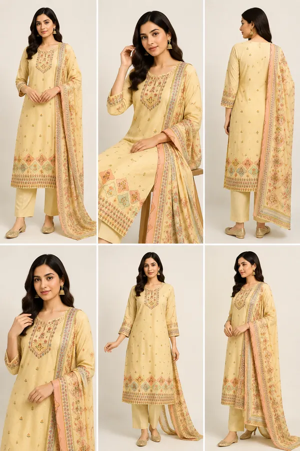 Cream_Cotton_Kurta_Set_For_Women