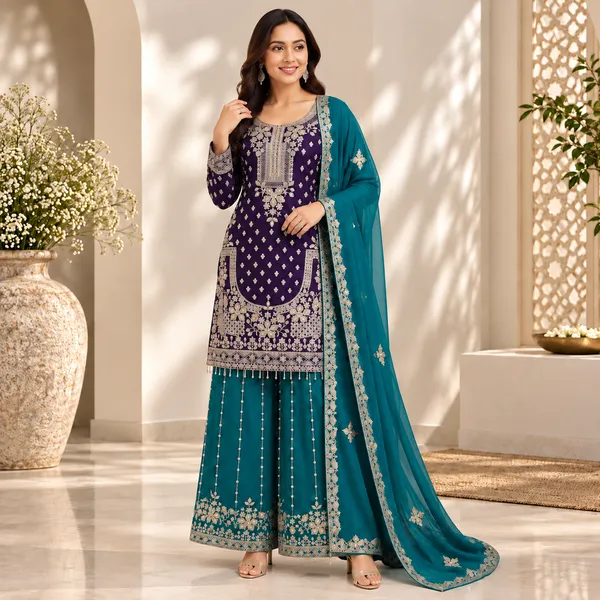 Purple_Silk_Plazo_Set_For_Women