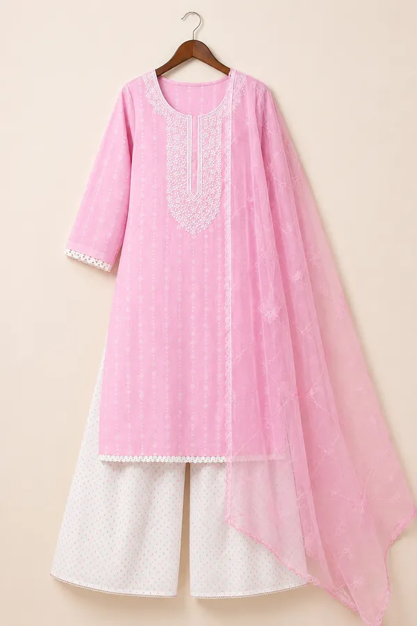 Pink_Cotton_Unstitched_Kurta_Set_For_women