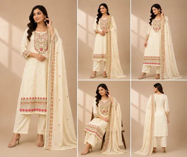 Cream_Cotton_Kurta_Set_For_Women