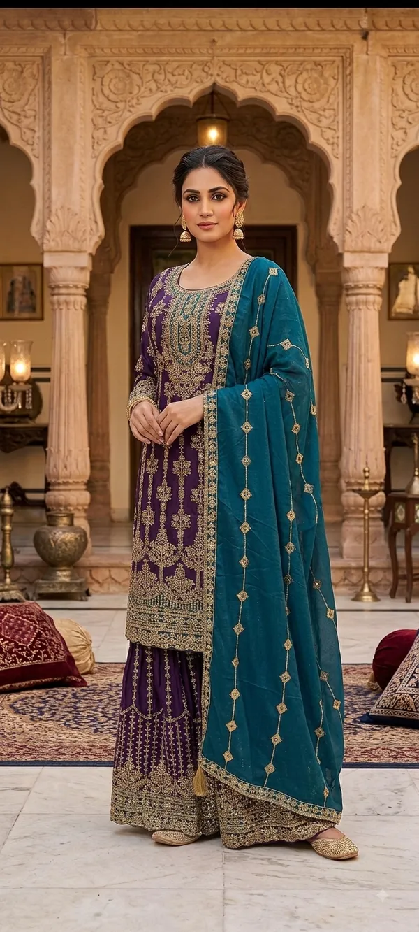 Purple_Cotton_Kurta_Set_For_Women