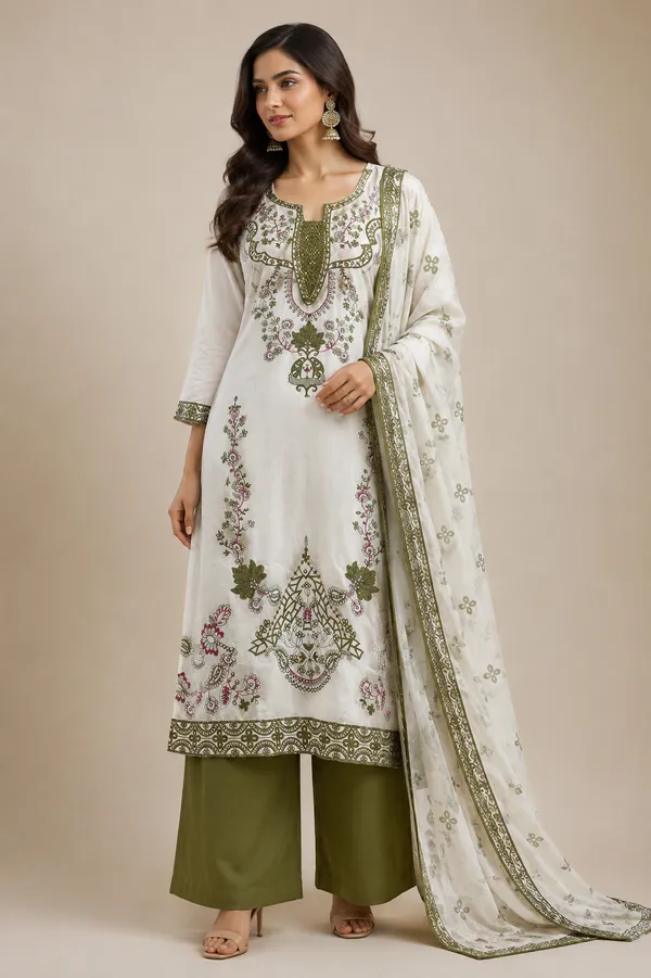 Cream_Cotton_Kurta_Set_For_Women