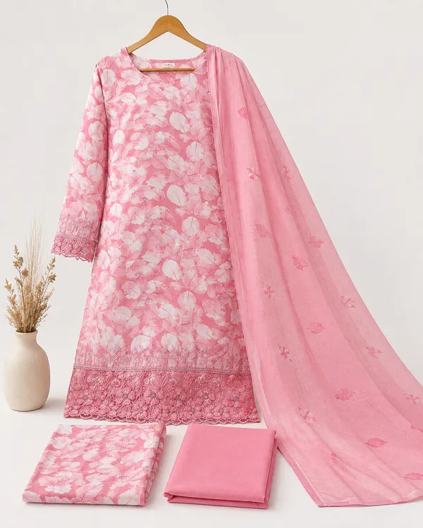 Pink_Cotton_Unstitched_Kurta_Set_For_women