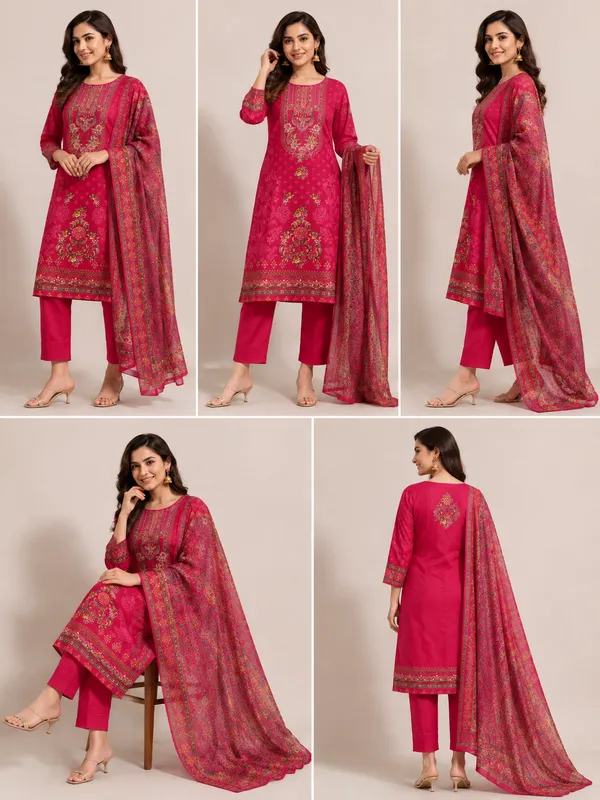 Pink_Cotton_Kurta_Set_For_Women