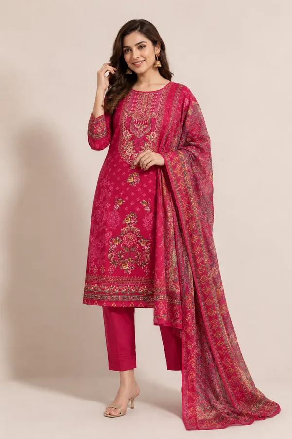 Pink_Cotton_Kurta_Set_For_Women