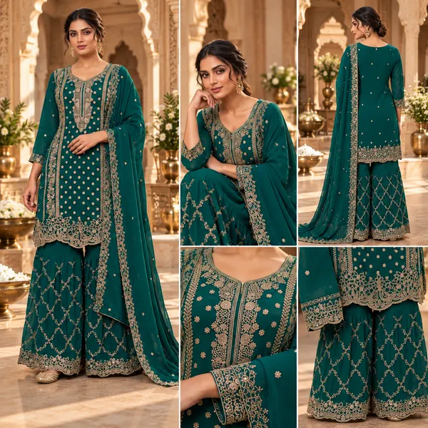 Rama_Green_Zari_Work_Gharara_Set_For_Women