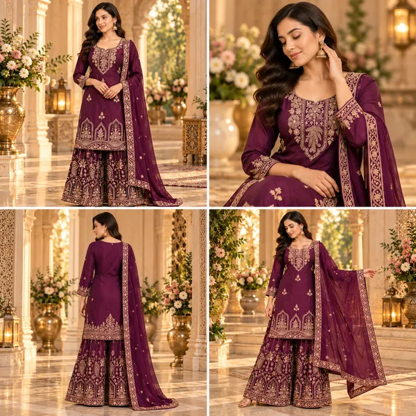 Wine_Silk_Beats_Work_Plazo_Set_For_Women