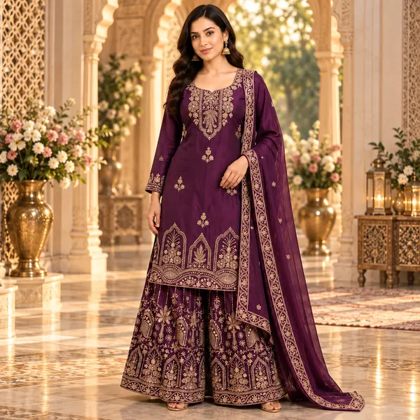 Wine_Silk_Beats_Work_Plazo_Set_For_Women