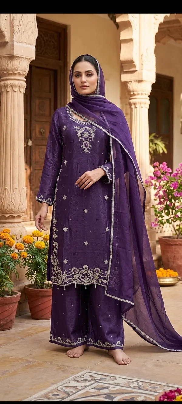 Midnight_Blue_Cotton_Kurta_Set_For_Women