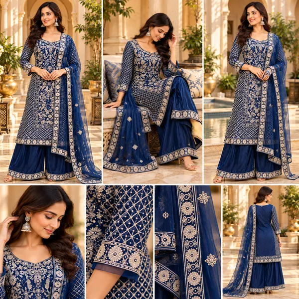 Blue_Velvet_Plazo_Set_For_Women