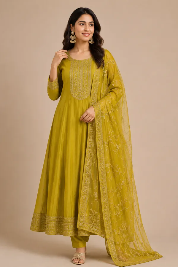 Yellow_Cotton_Kurta_Set_For_Women