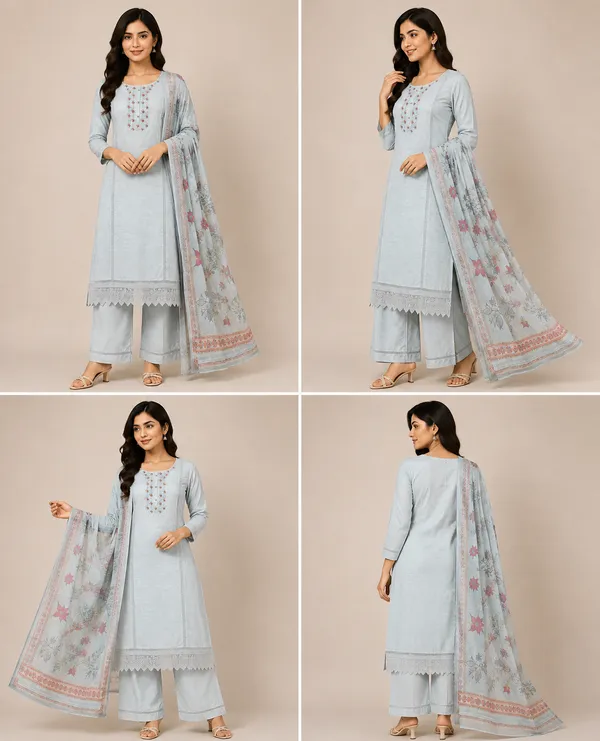 Blue_Cotton_Kurta_Set_For_Women