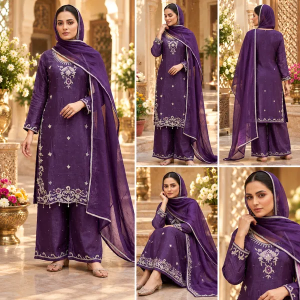 Purple_Hand-Work_Plazoo_Set_For_Women