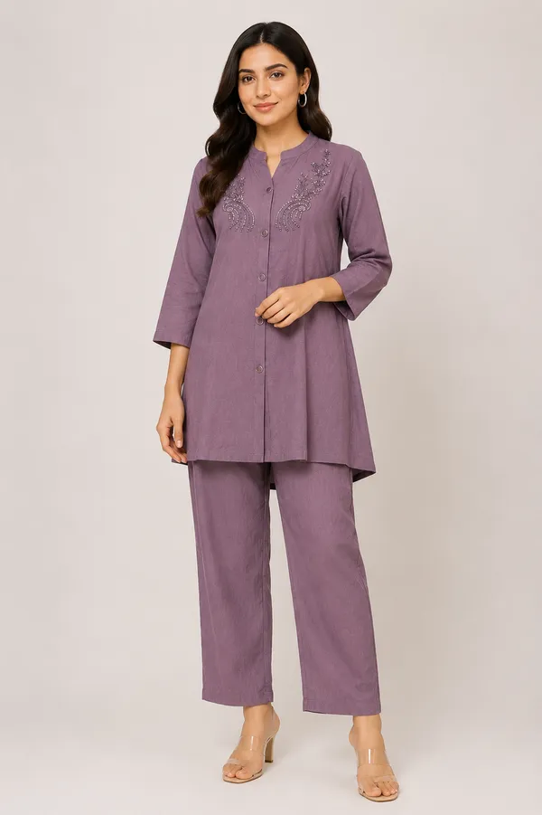 Lavender_Cotton_Co-Ord_Set_For_Women