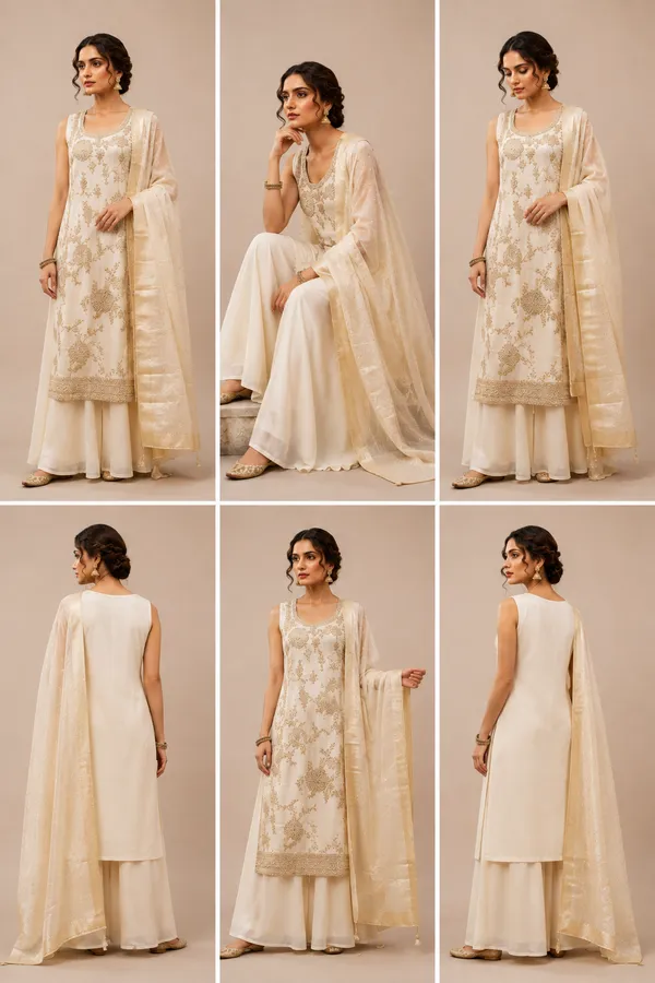 Beige_Silk_Kurta_Set_For_Women