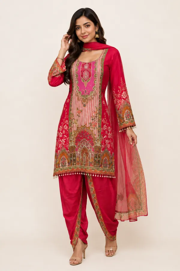 Pink_Cotton_Kurta_Set_For_Women