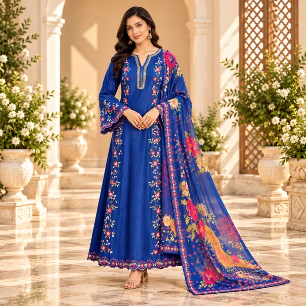 Blue_Embroided_Pakistani_Satin_Cotton_Suit_For_Women