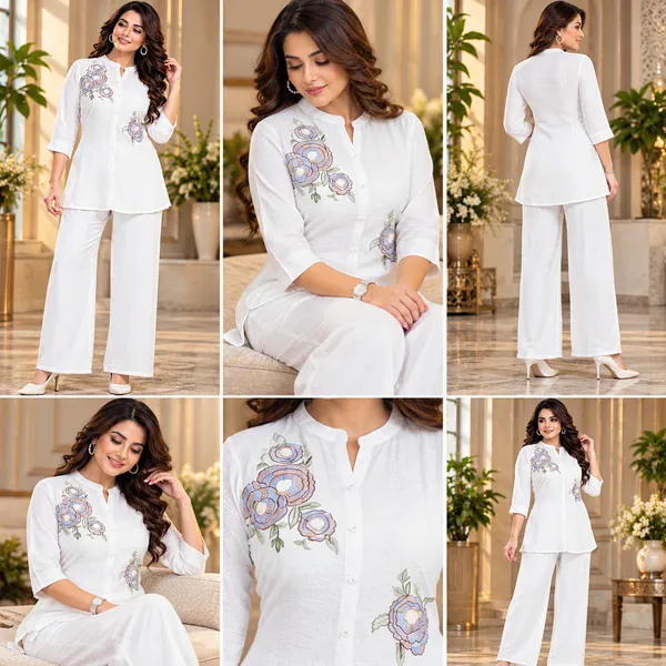 White__Cotton_Co-Ord_Set_For_Women