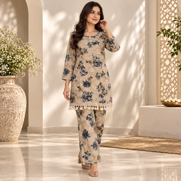 Beige_Printed_Coord_Set_For_Women