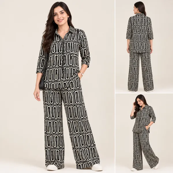 Black_And_White_Printed_Cord_Set_For_Women