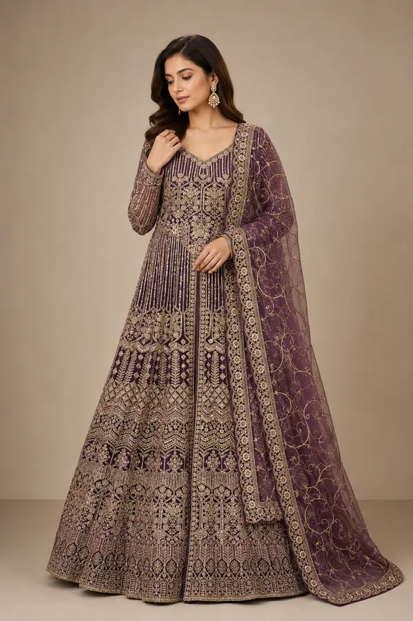 Lavender_Cotton_Top_Skirt_And_Dupatta_For_Women
