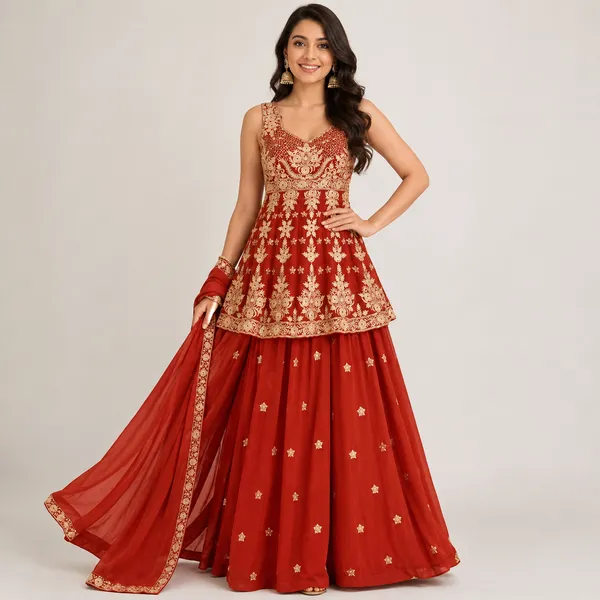 Burned_Orange_Peplum_For_Women