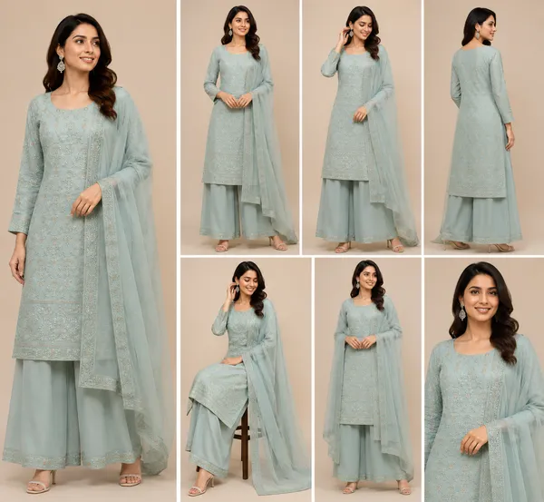 Sky_Blue_Georgette_Kurta_Set_For_Women