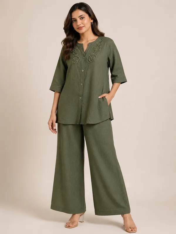 Green_Cotton_Co-Ord_Set_For_Women