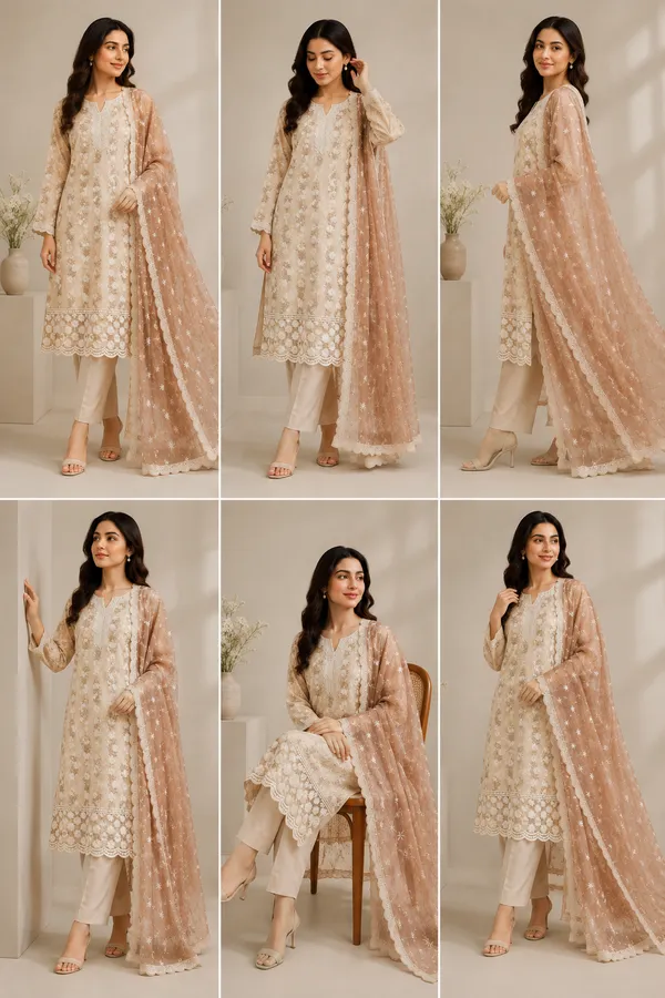 Cream_Cotton_Kurta_Set_For_Women