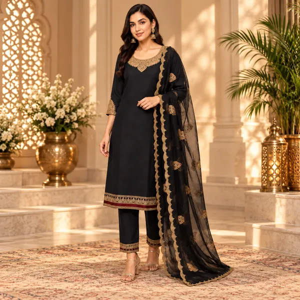 Grey_Silk_Kurta_Set_For_Women