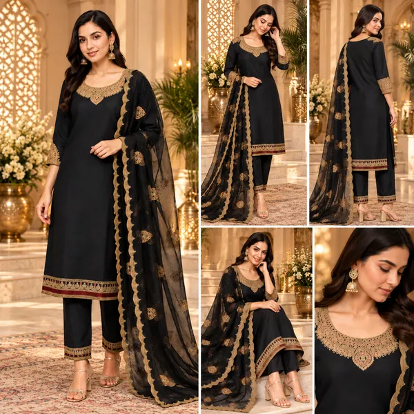 Grey_Silk_Kurta_Set_For_Women