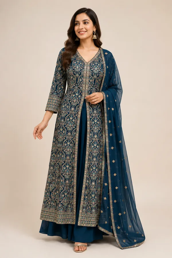 Rama_Green_Georgette_Kurta_Set_For_Women