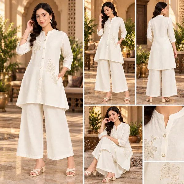 Cream_Cotton_Co-Ord_Set_For_Women