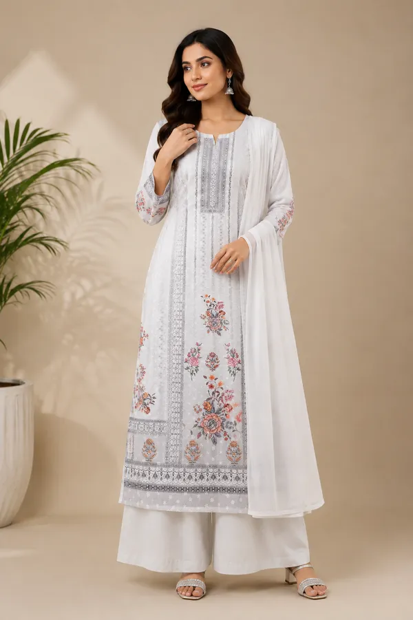 White_Cotton_Unstitched_Kurta_Set_For_women