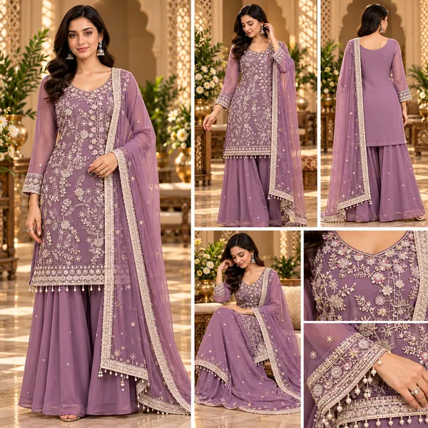 Lavender_Beats_Work__Georgette_Plazo_Set_For_Women