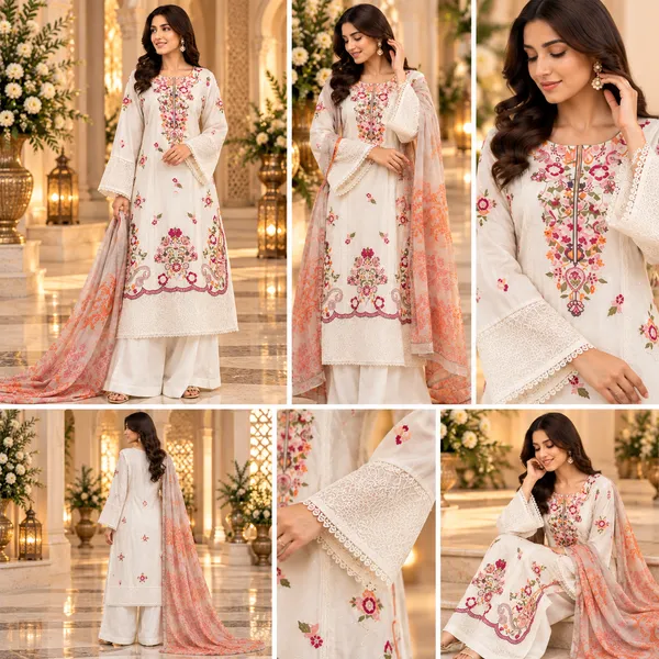 White_Rayon_Cotton_Kurta_Set_For_Women