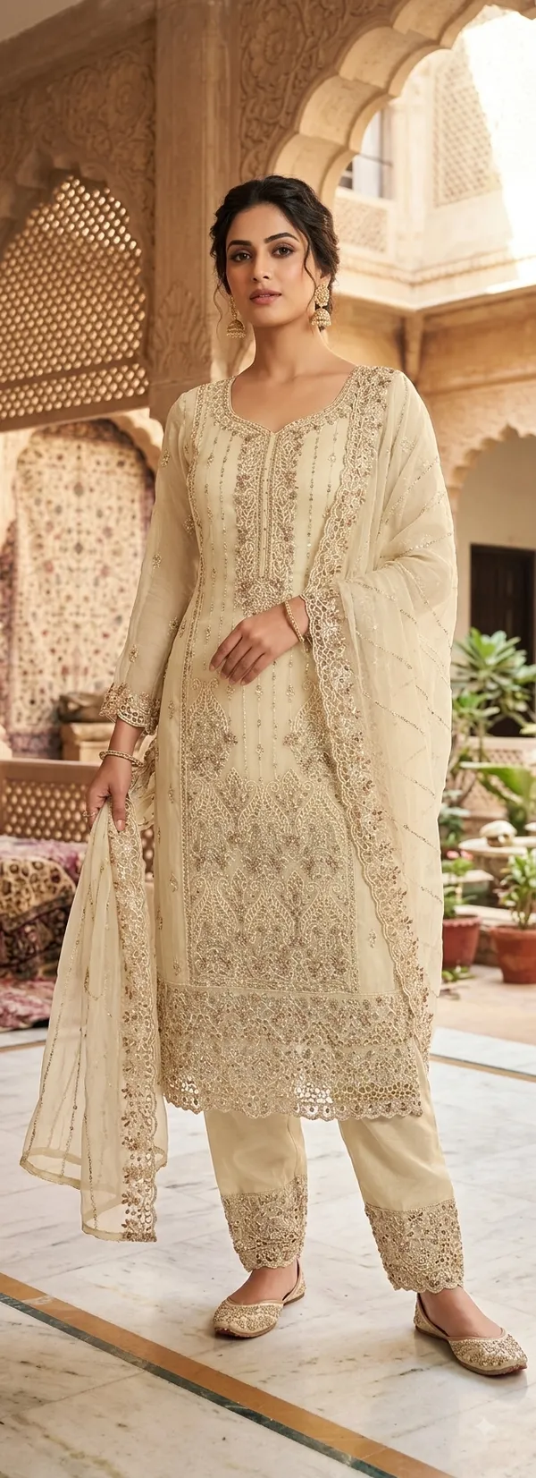 Off_White_Georgette_Kurta_Set_For_Women
