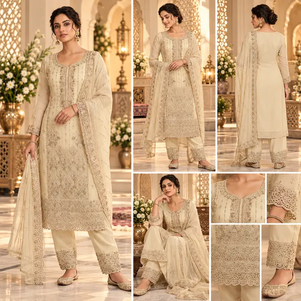 Off_White_Georgette_Pant_Set_For_Women
