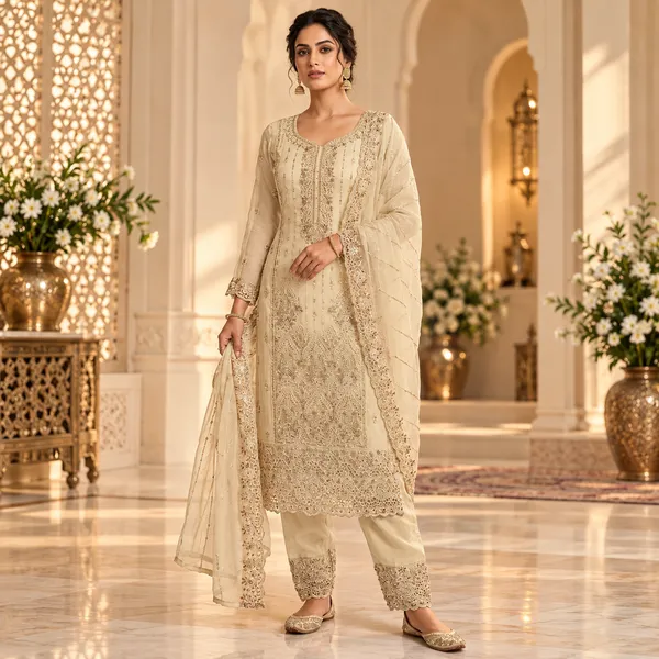 Off_White_Georgette_Pant_Set_For_Women