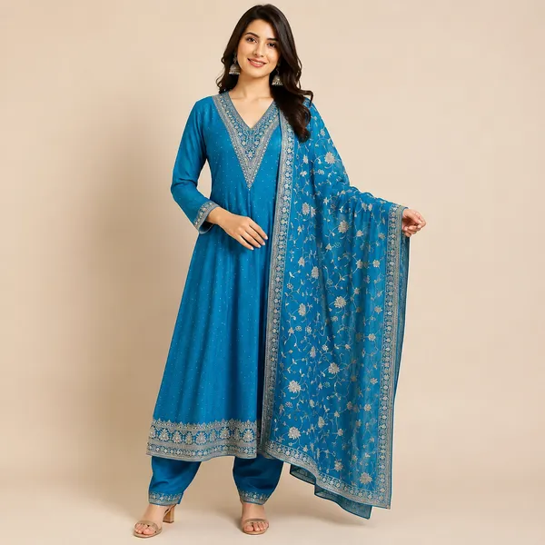 Firozi_Vichitra_Kurta_Set_For_Women