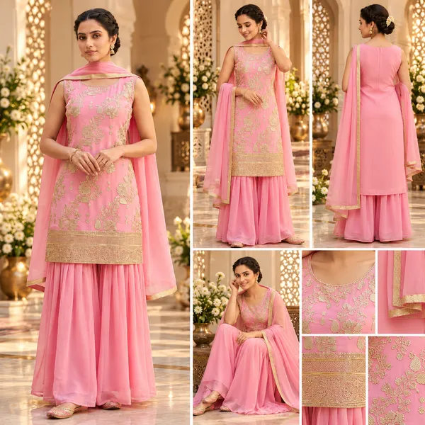Pink_Chinnon_Gharara_Set_For_Women