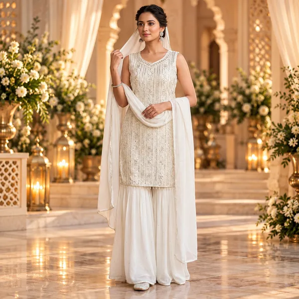 White_Sequince_Gharara__Set_For_Women