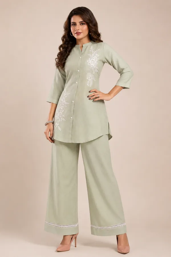 Green_Cotton_Co-Ord_Set_For_Women