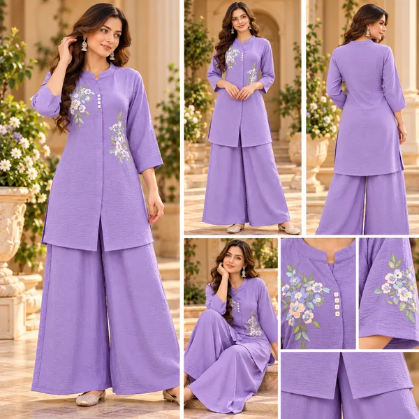 Lavender_Embroided_Co-ord_Set_For_Women